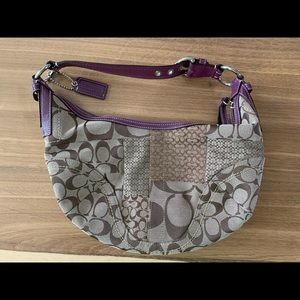 Coach Signature Patchwork Shoulder Bag – Like New